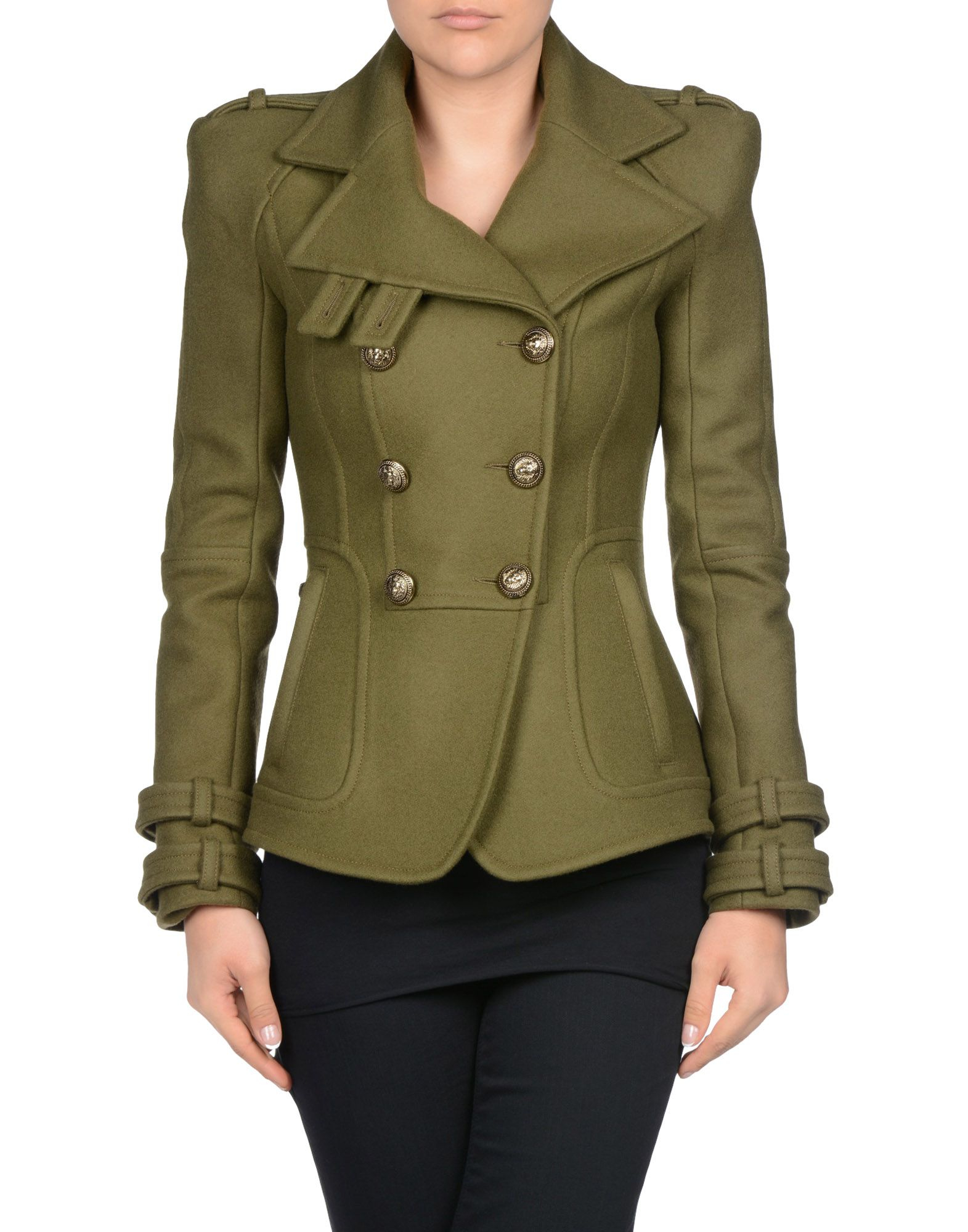 balmain blazer green