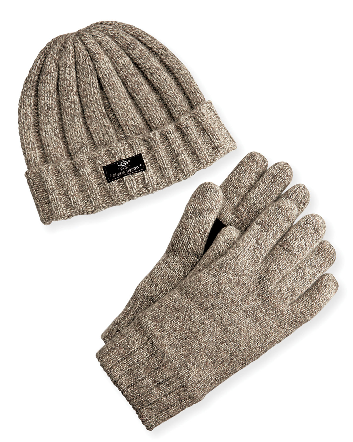 UGG Leather Men's Hat And Glove Box Set 