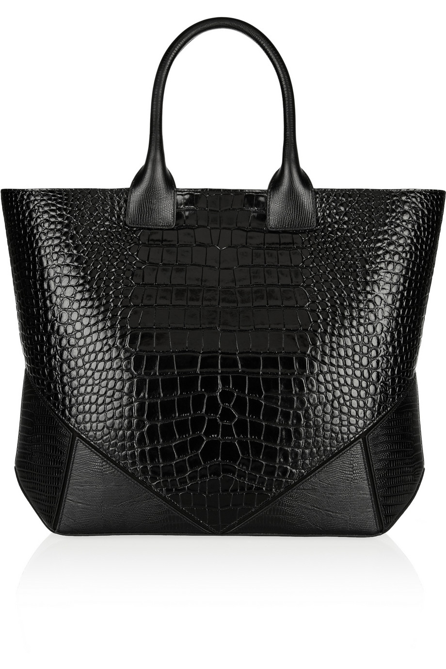 Lyst - Givenchy Easy Bag in Black Croc Embossed Leather in Black