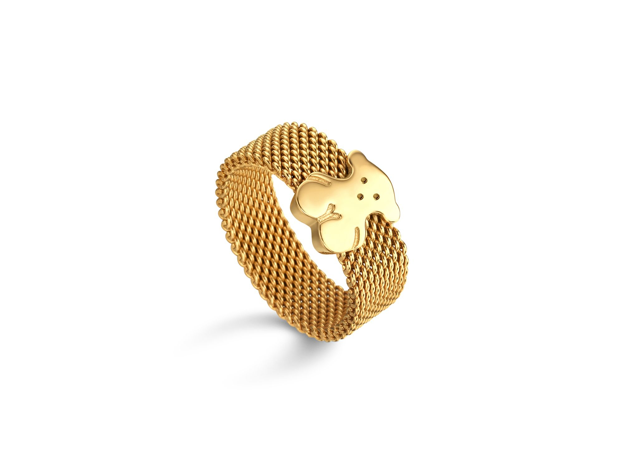 Tous Mesh Bear Ring in Gold (Metallic) - Lyst