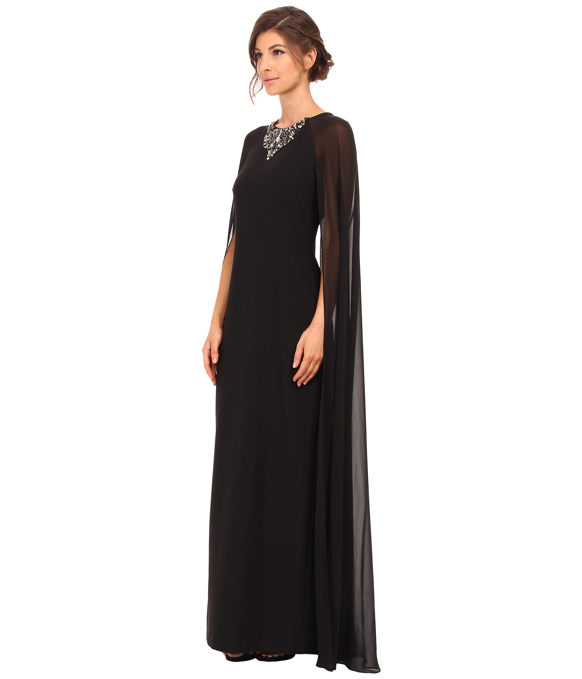 vince camuto laguna crepe gown