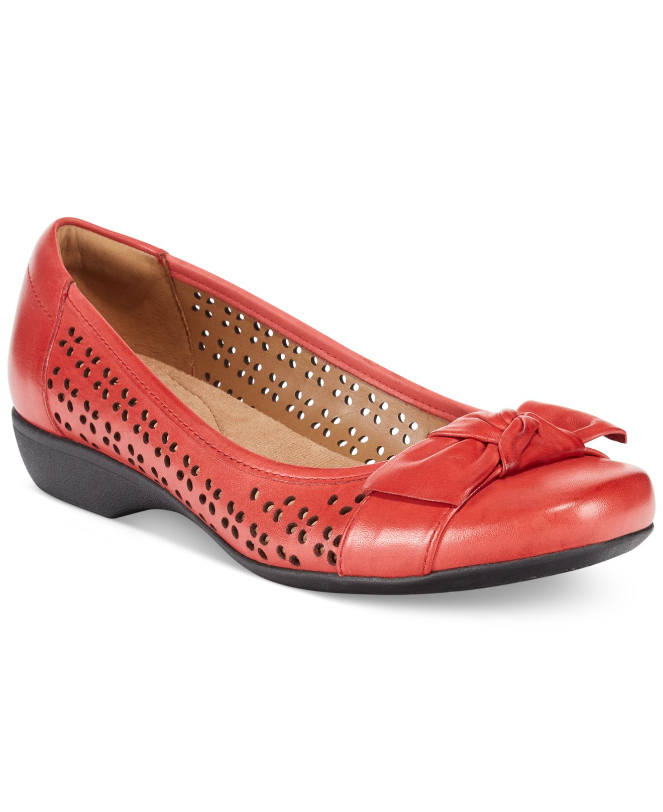 Clarks Collection Womens Propose Band Flats In Red Lyst