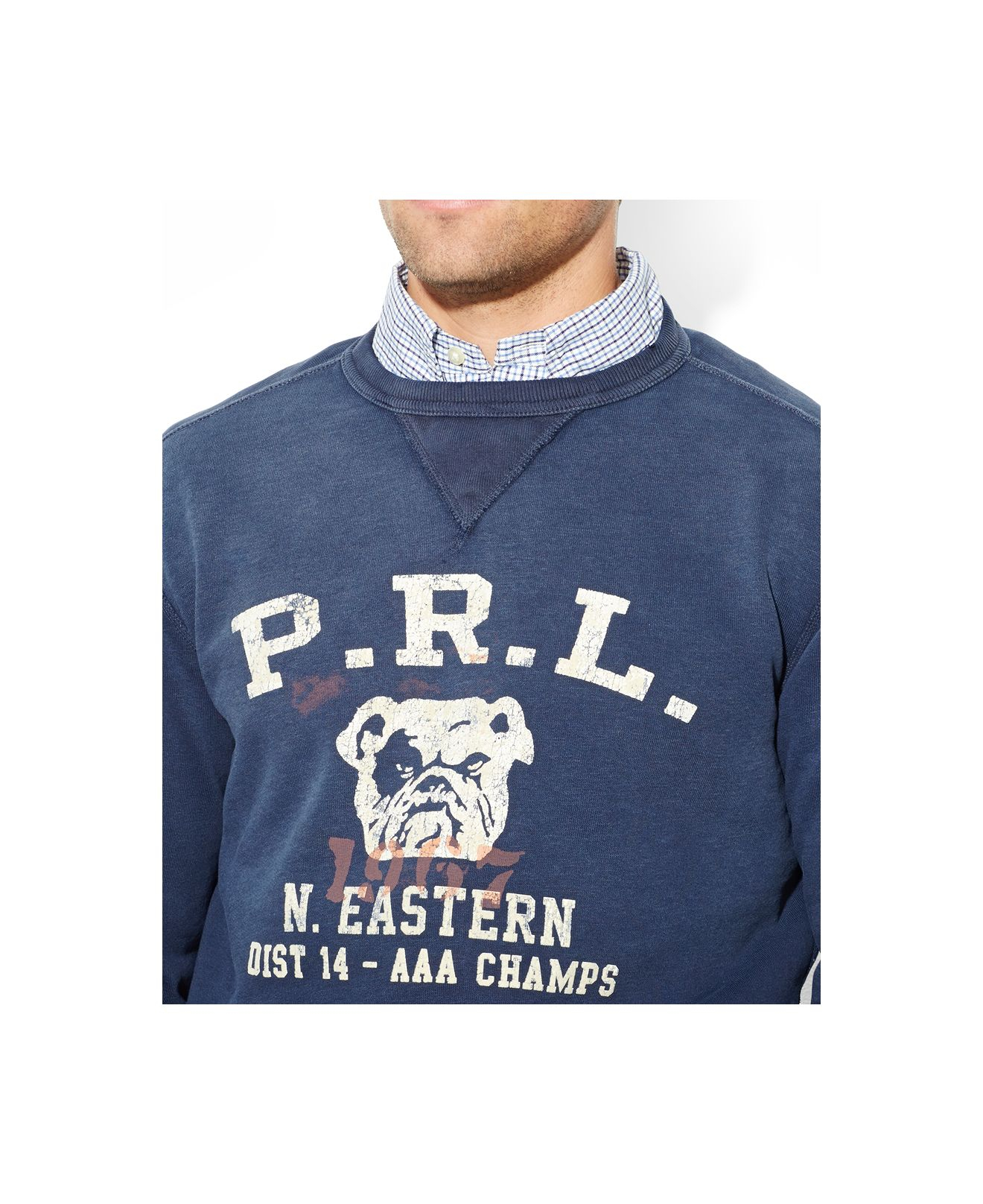Polo Ralph Lauren Fleece Bulldog Sweatshirt in Dark Cobalt (Blue 