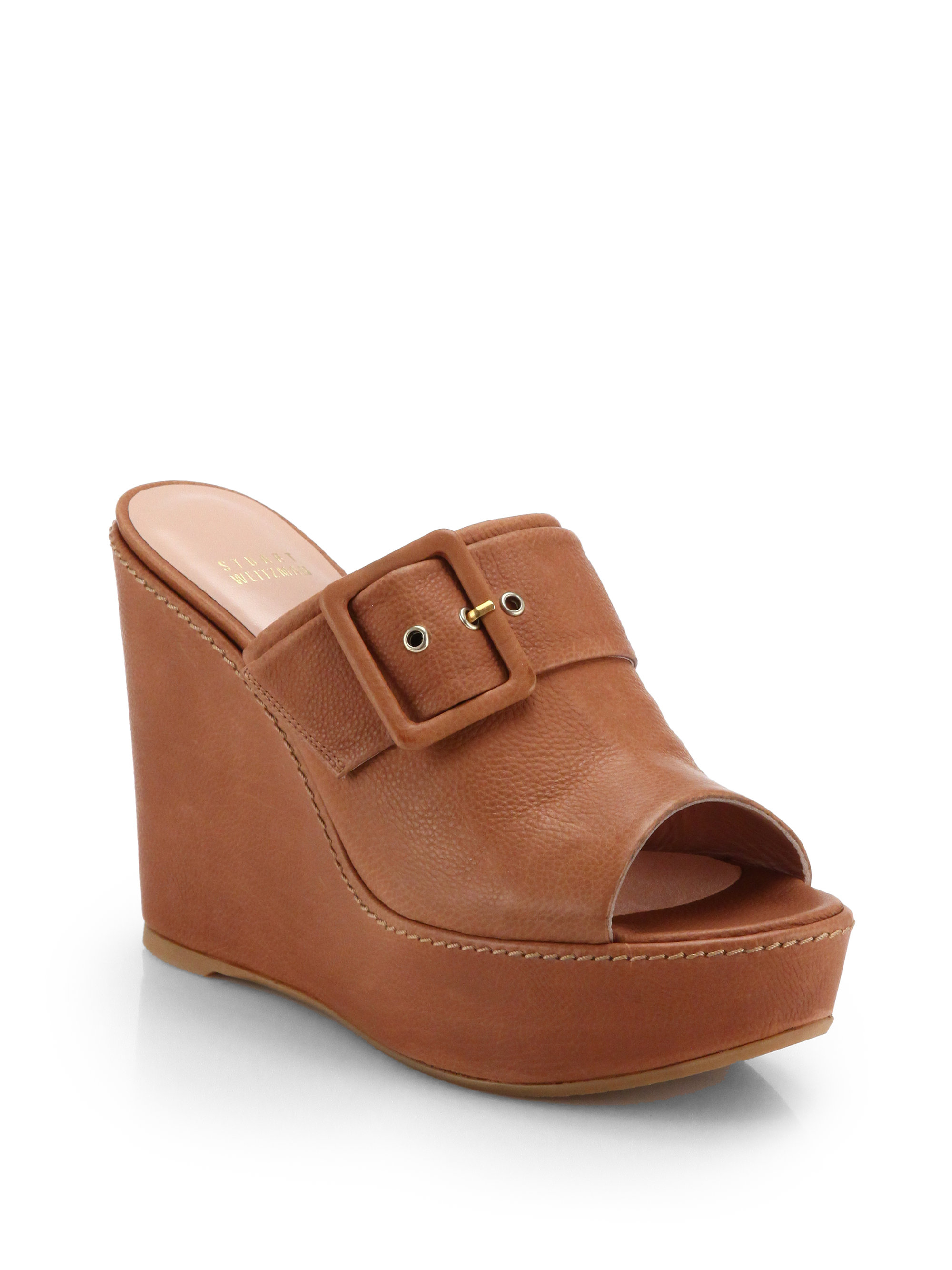 leather platform wedges with thin straps