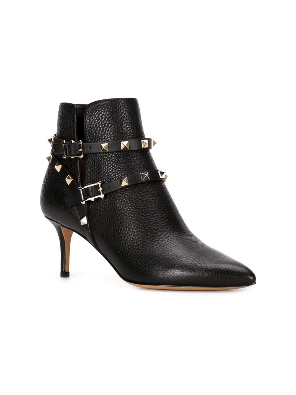 Valentino 'Rockstud' Boots in Black | Lyst