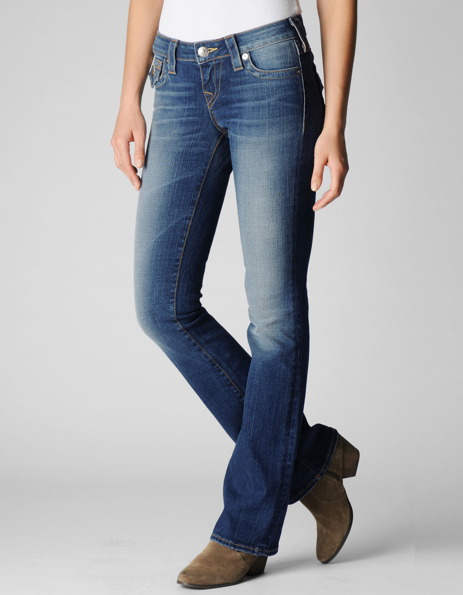 True Religion Womens Originals Becky Mid Rise Bootcut Jean in Blue - Lyst