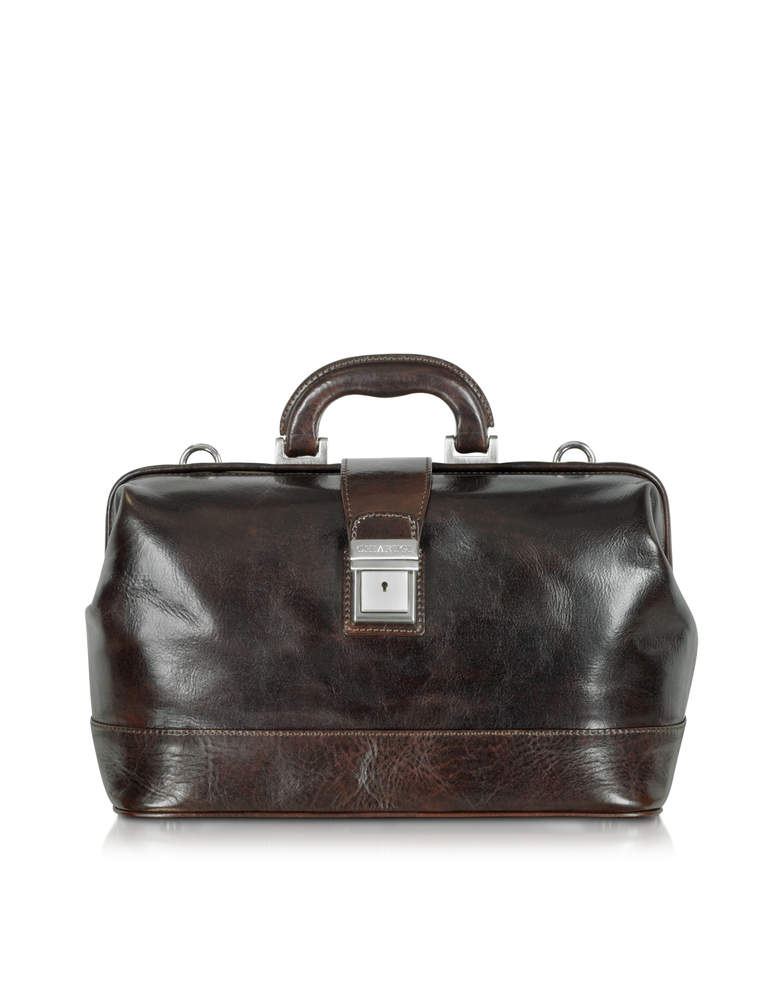 Chiarugi Medium Dark Brown Leather Doctor Bag in Brown for Men | Lyst
