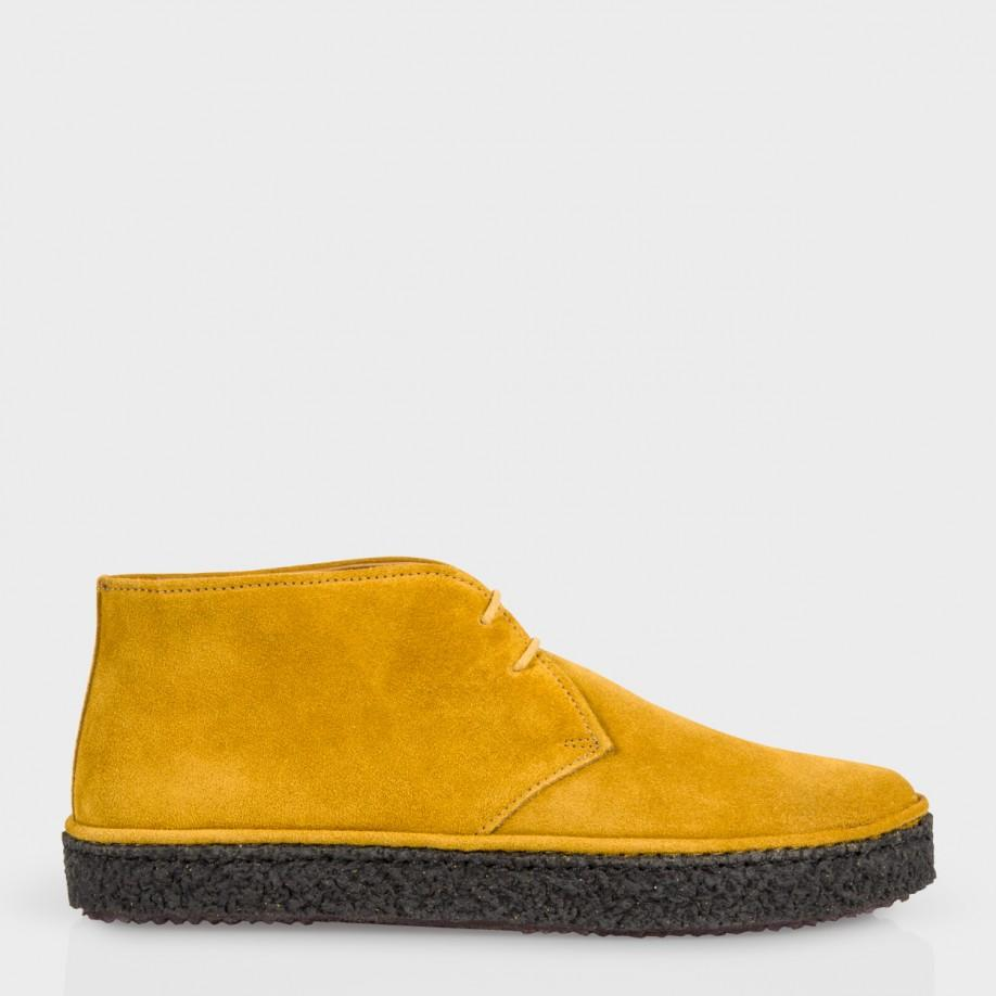 mustard flat boots