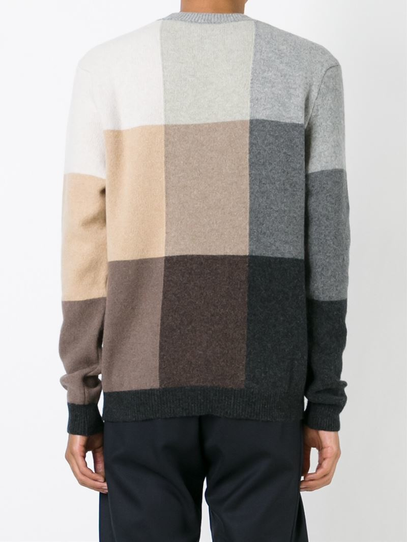 color block sweater for men