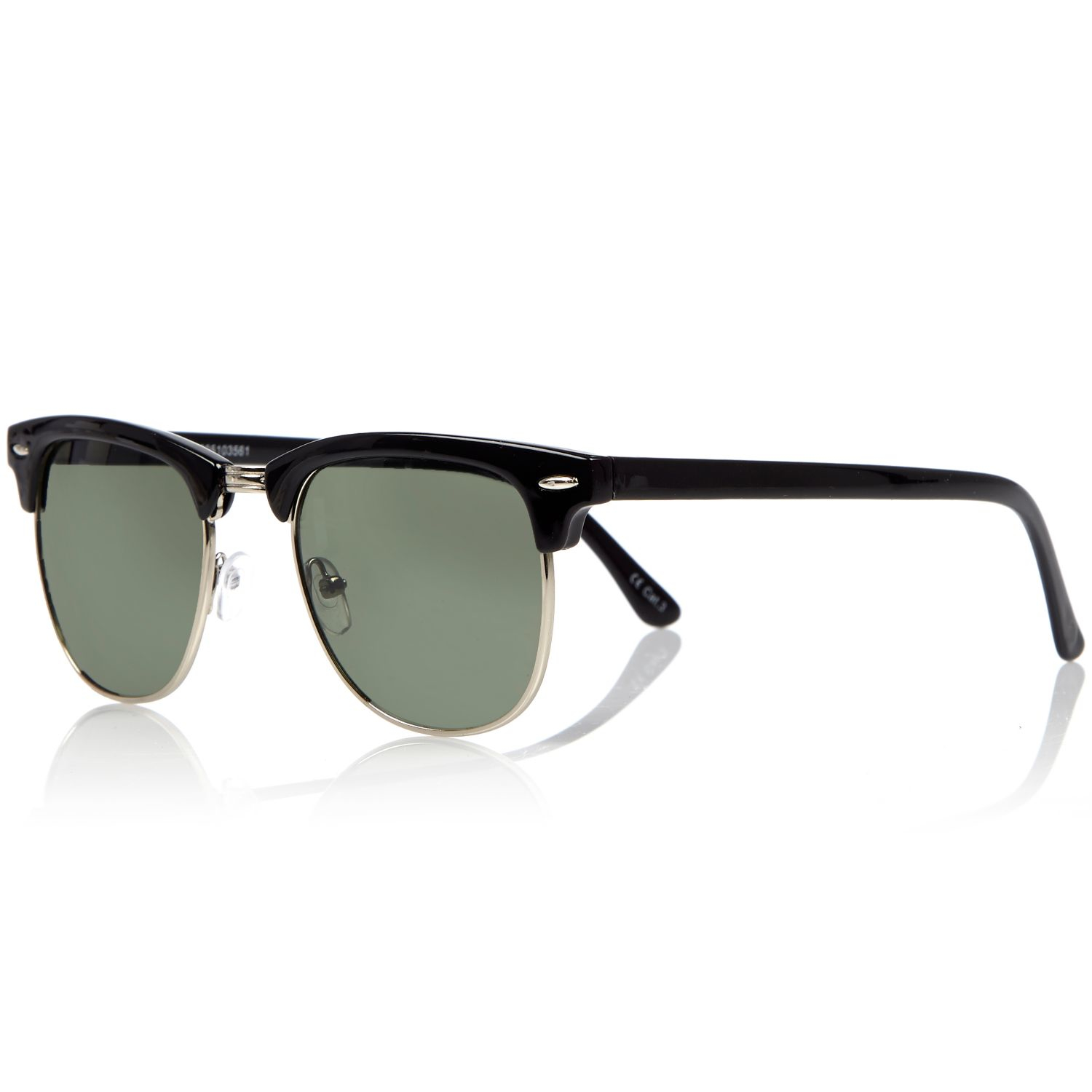 River Island Black Branded Flat Top Sunglasses for Men Lyst