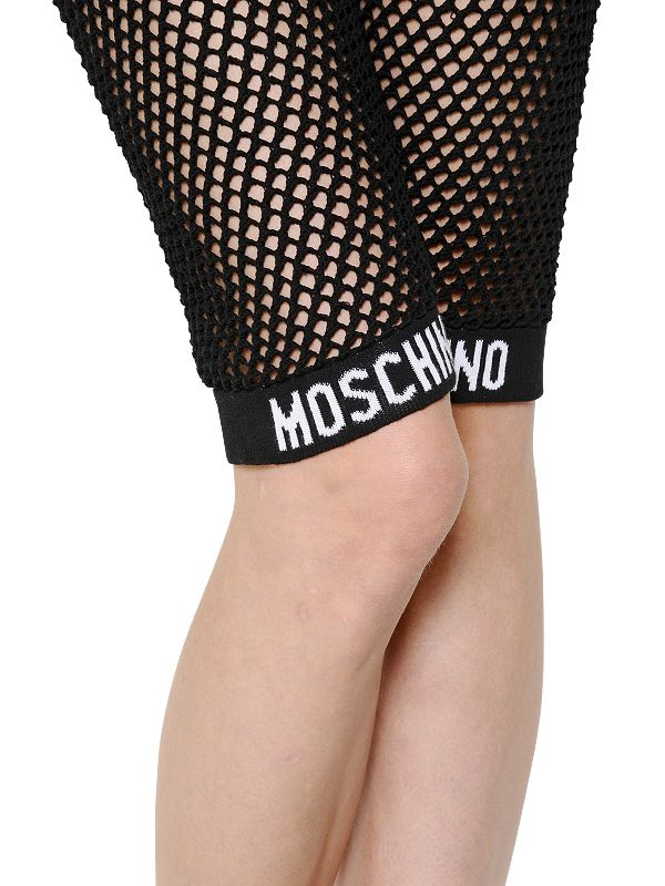 Moschino Cotton-mesh Shorts in Black | Lyst