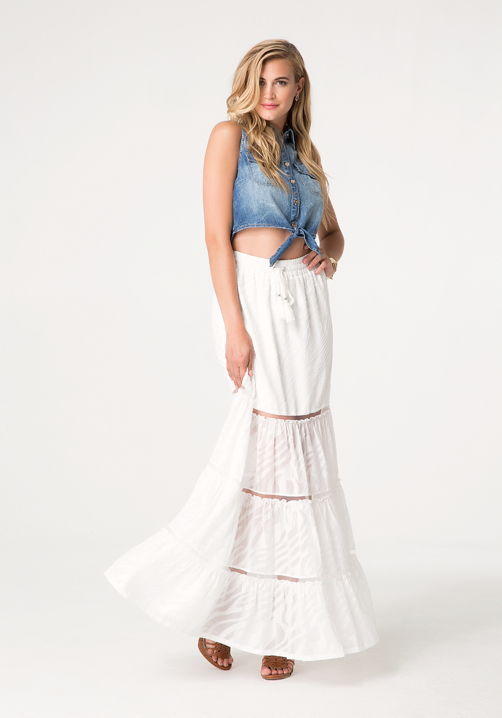 bebe maxi skirt