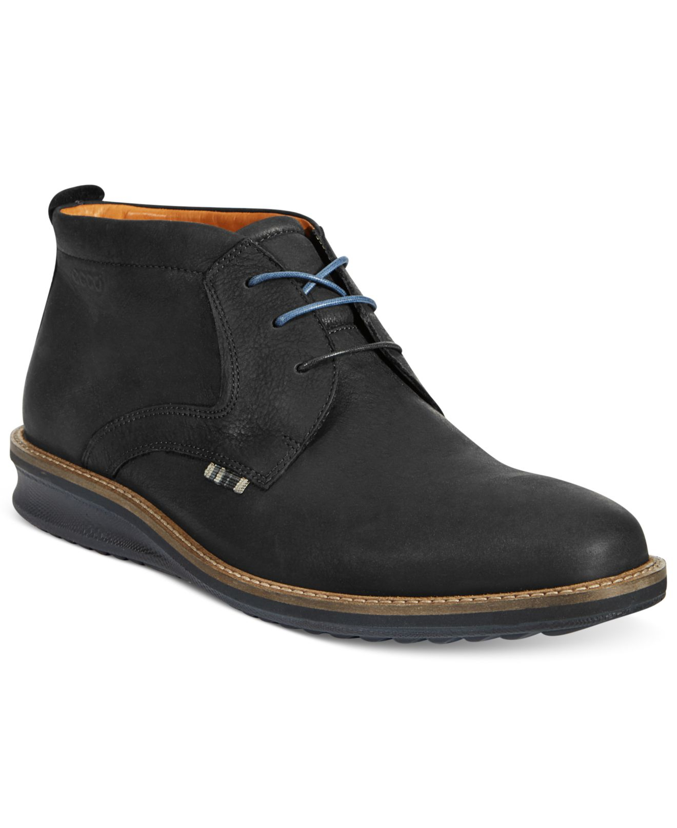 Ecco Contoured Low-Cut Boots in Black for Men | Lyst