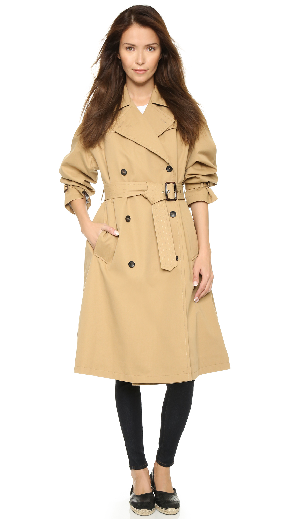 Paul Smith Trench Coat With Belt - Tan in Brown - Lyst