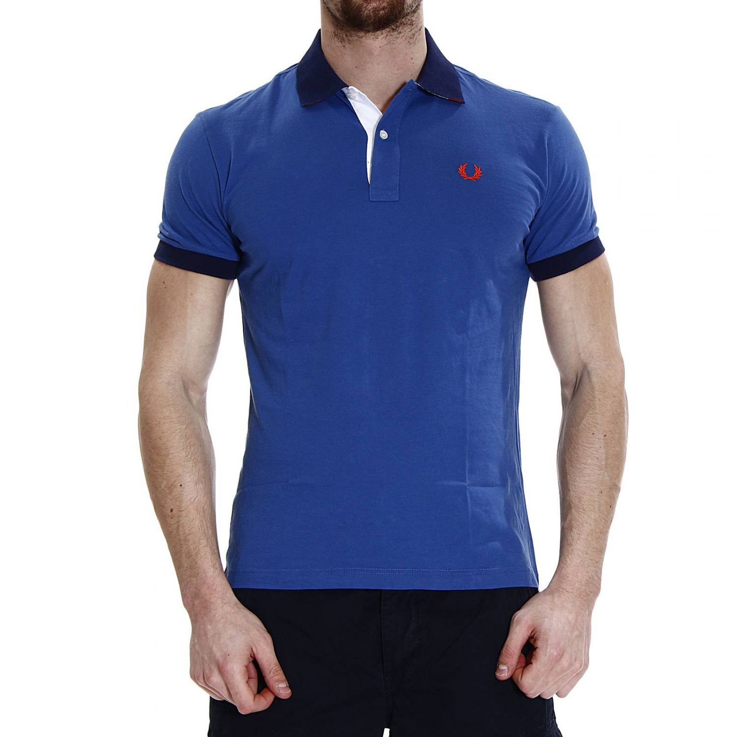 Lyst Fred Perry T Shirt Polo Jersey Contrast In Blue For Men