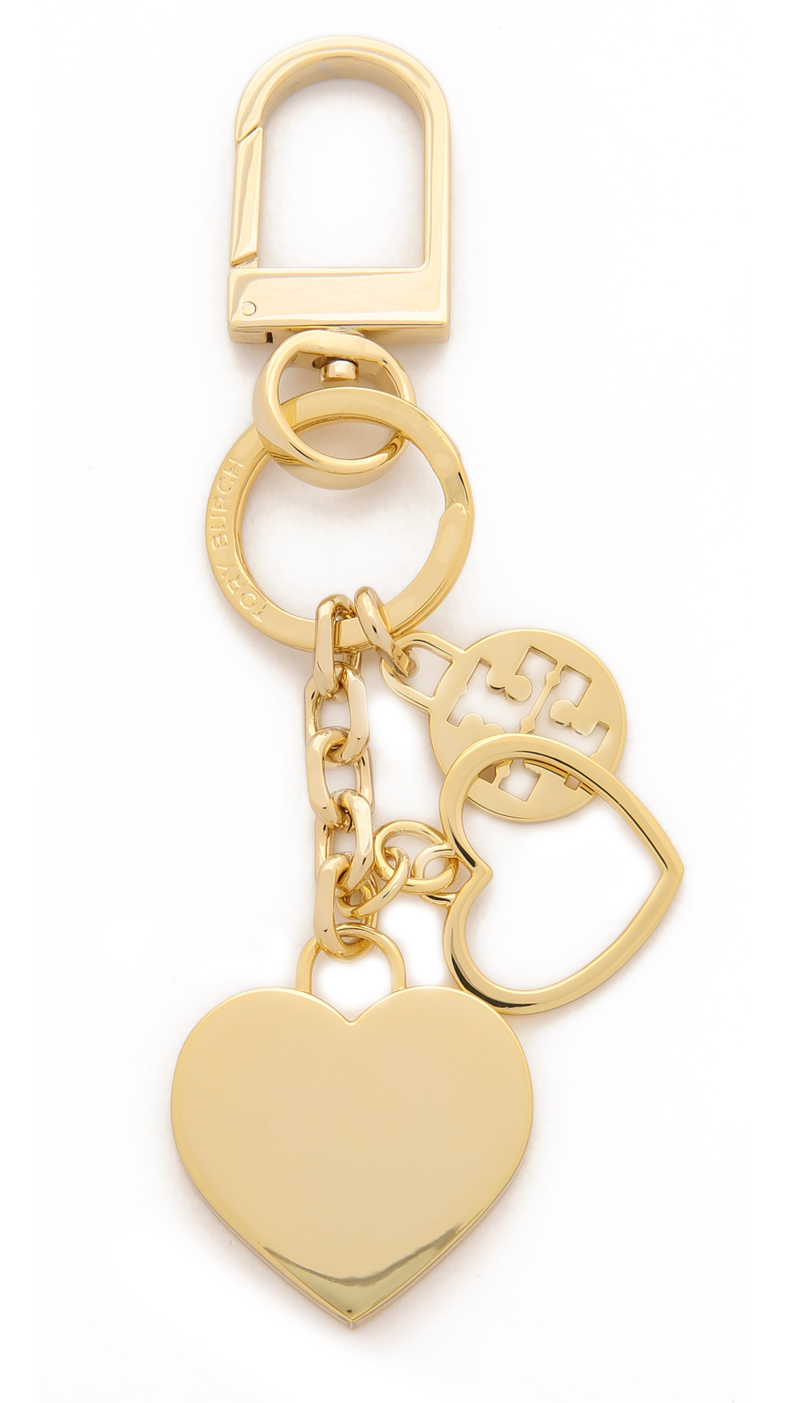 Tory Burch Logo Heart Bag Charm Black in Purple Iris (Metallic) Lyst