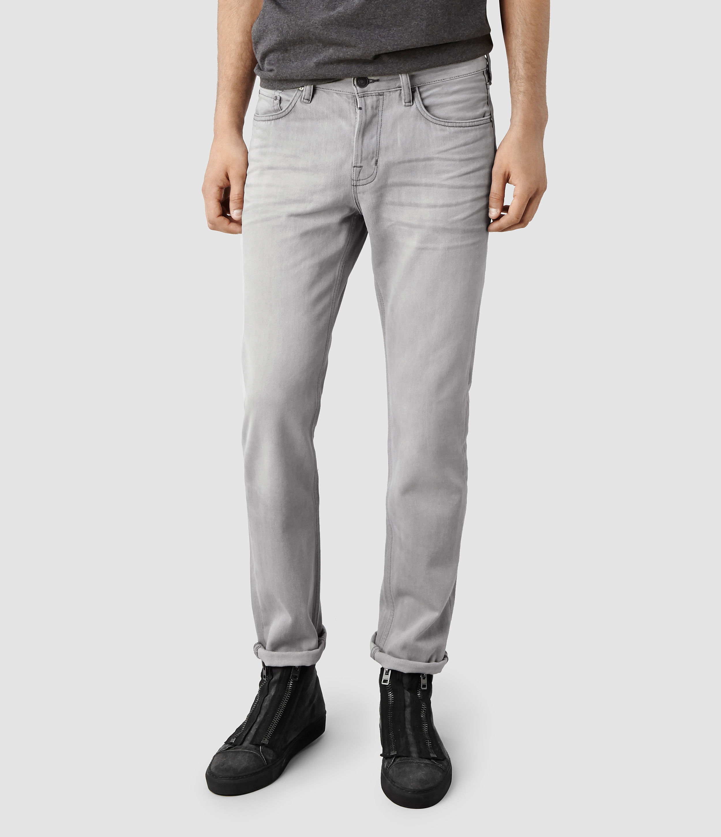 AllSaints Shade Iggy Jeans in Gray for Men - Lyst