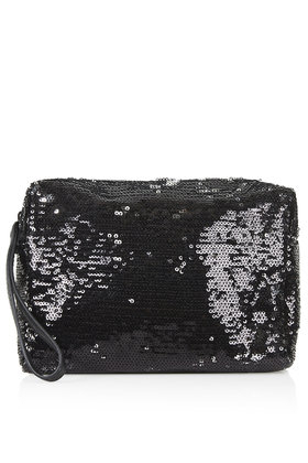 black sequin bag