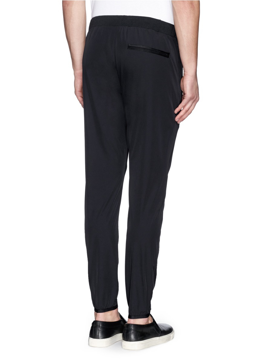 Theory 'Damire' Elastic Cuff Nylon Sweatpants in Black for Men - Lyst