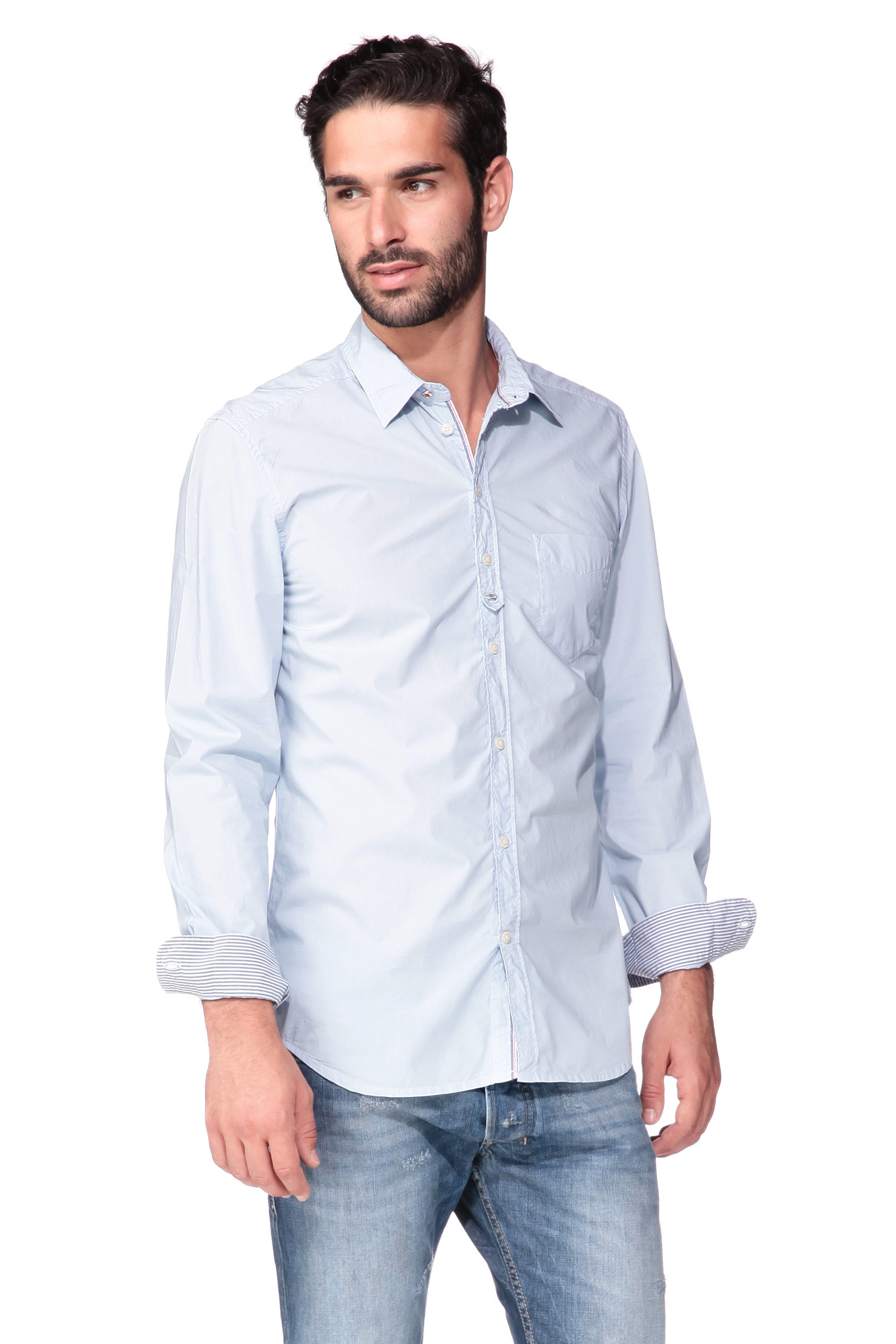 Diesel Long Sleeve Shirt in Blue for Men | Lyst