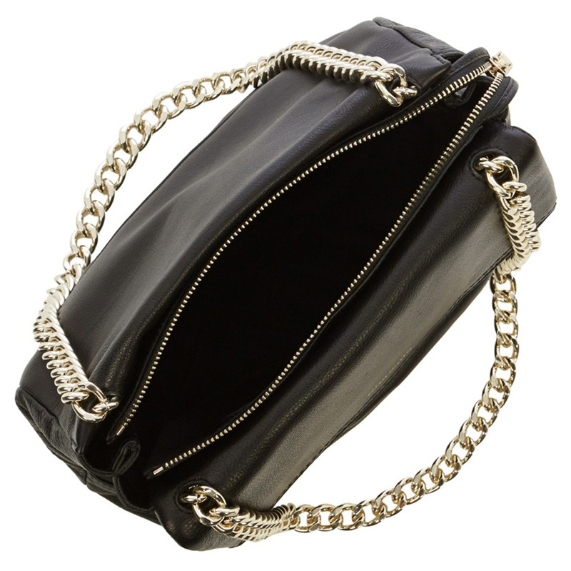 Karen Millen Leather Chain Bag in Black - Lyst