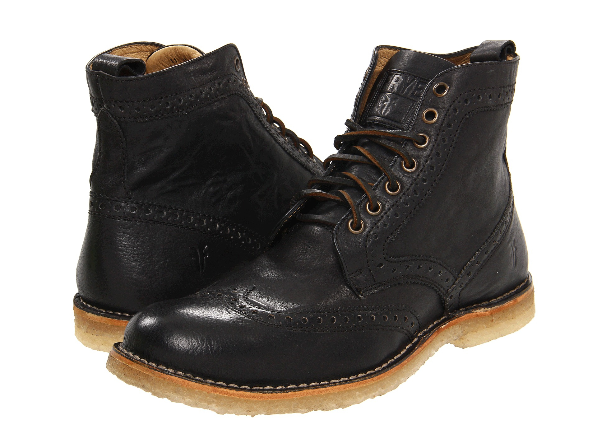 Lyst Frye Hudson Wingtip Boot in Black for Men