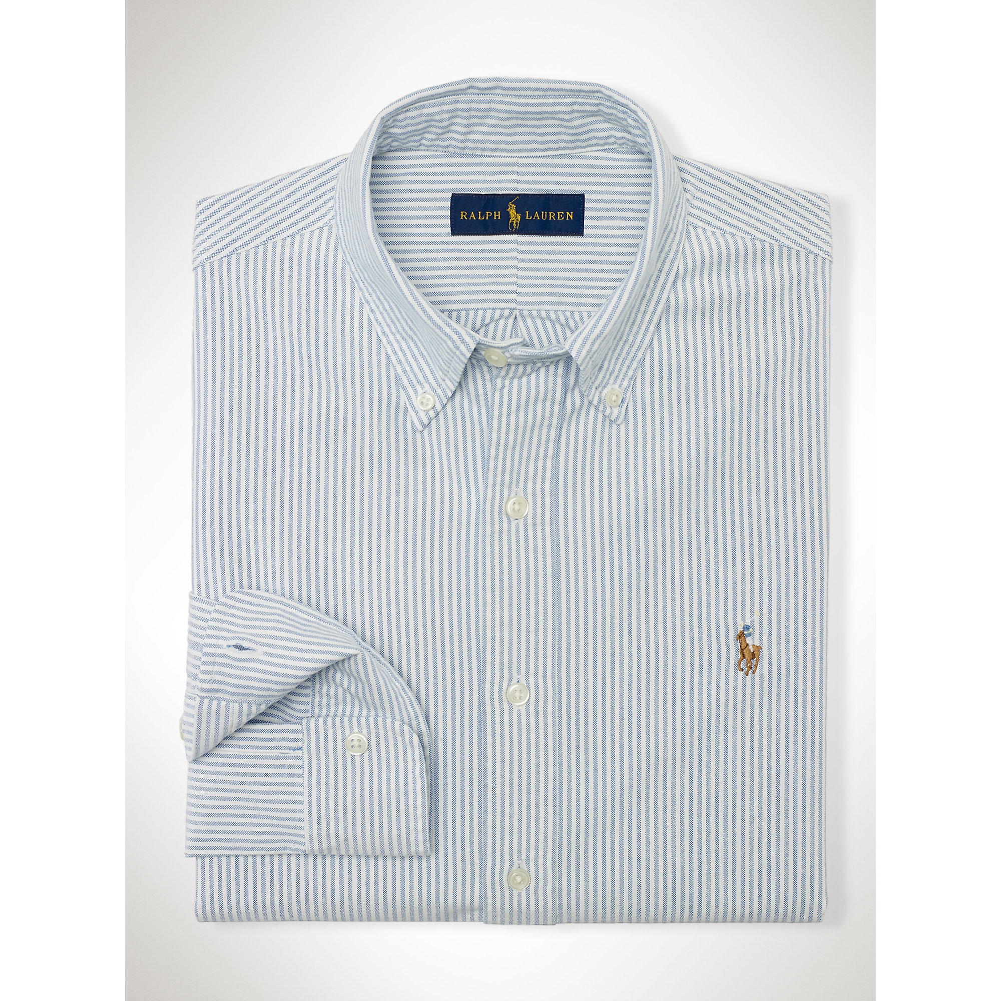 ralph lauren striped oxford shirt