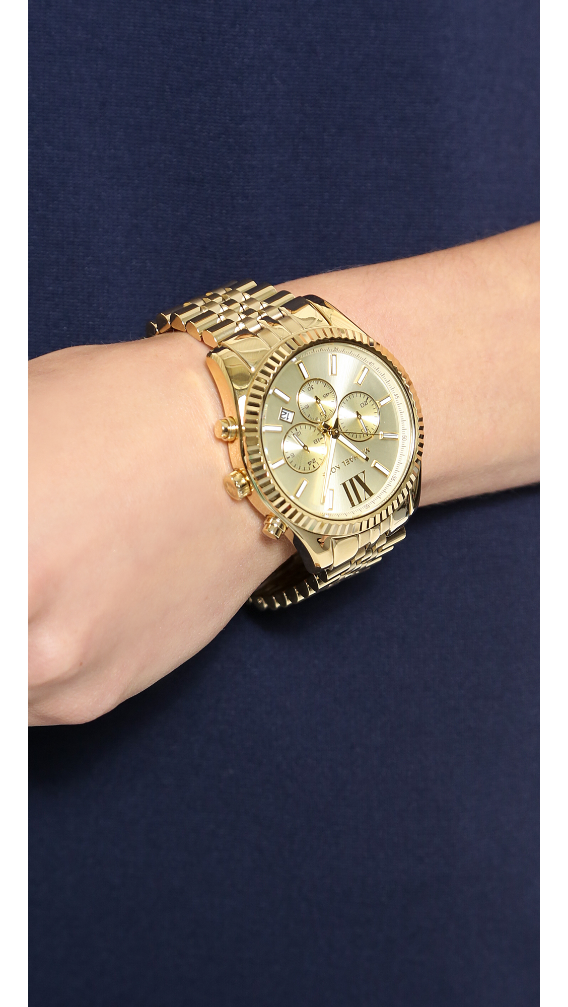 Michael Kors Men's Oversized Lexington Watch - Gold in Metallic - Lyst