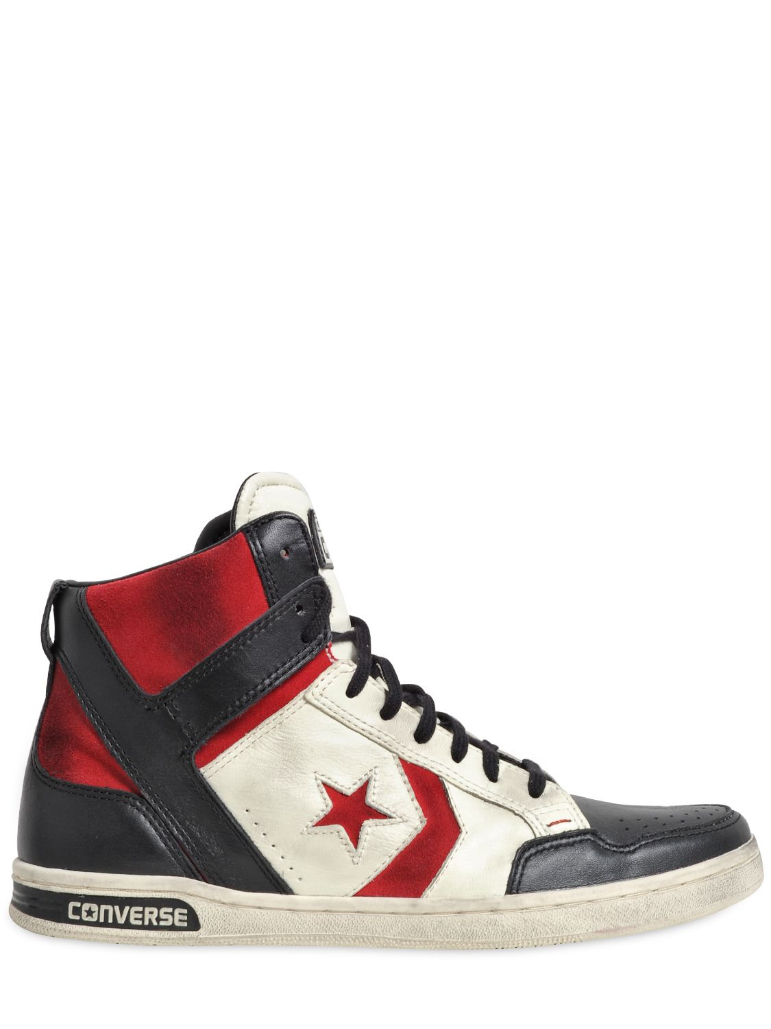 Converse Weapon Leather High Top Sneakers in White for Men | Lyst
