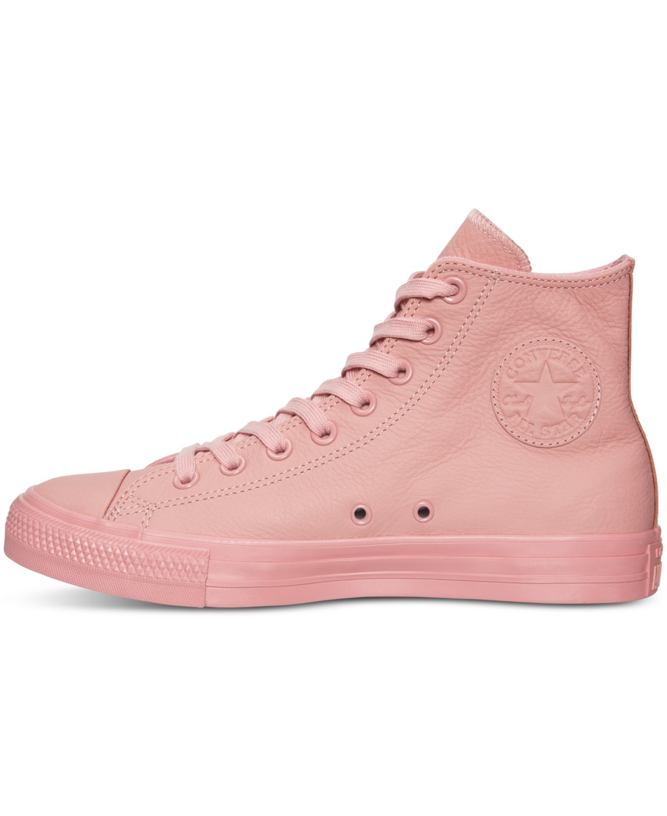 pastel pink leather converse