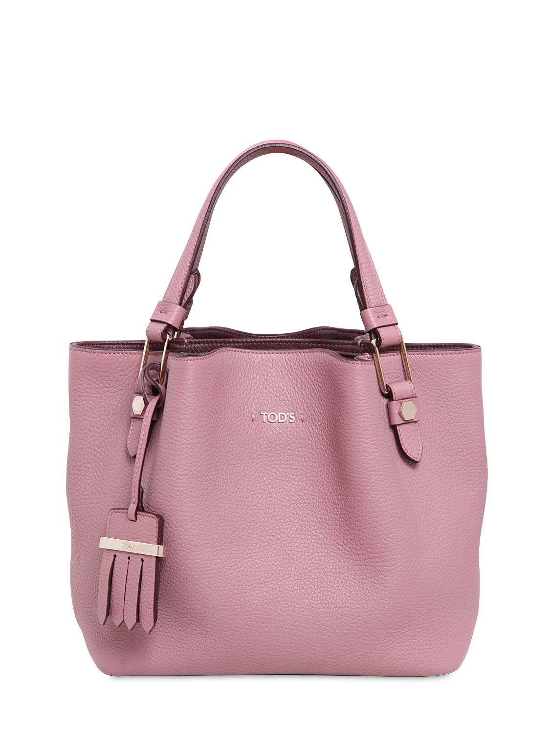 Tod's Small Flower Grained Leather Bag in Pink (PINK/ROSE) | Lyst