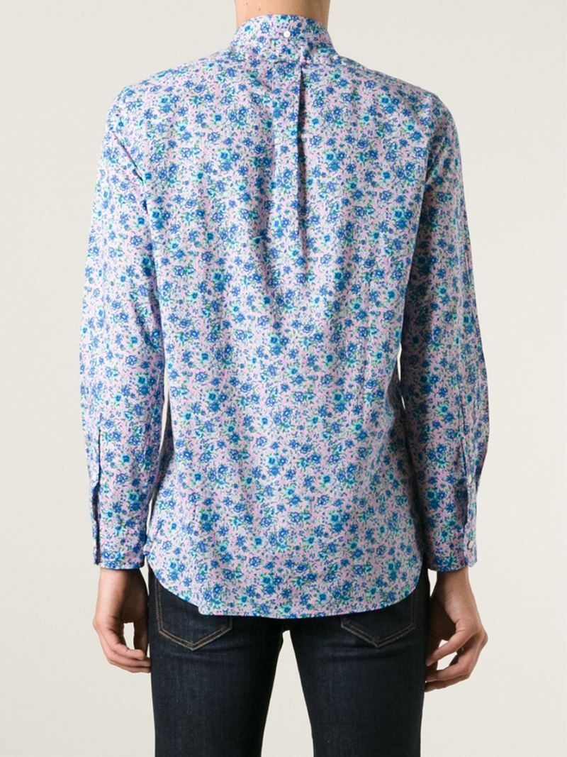polo floral button down