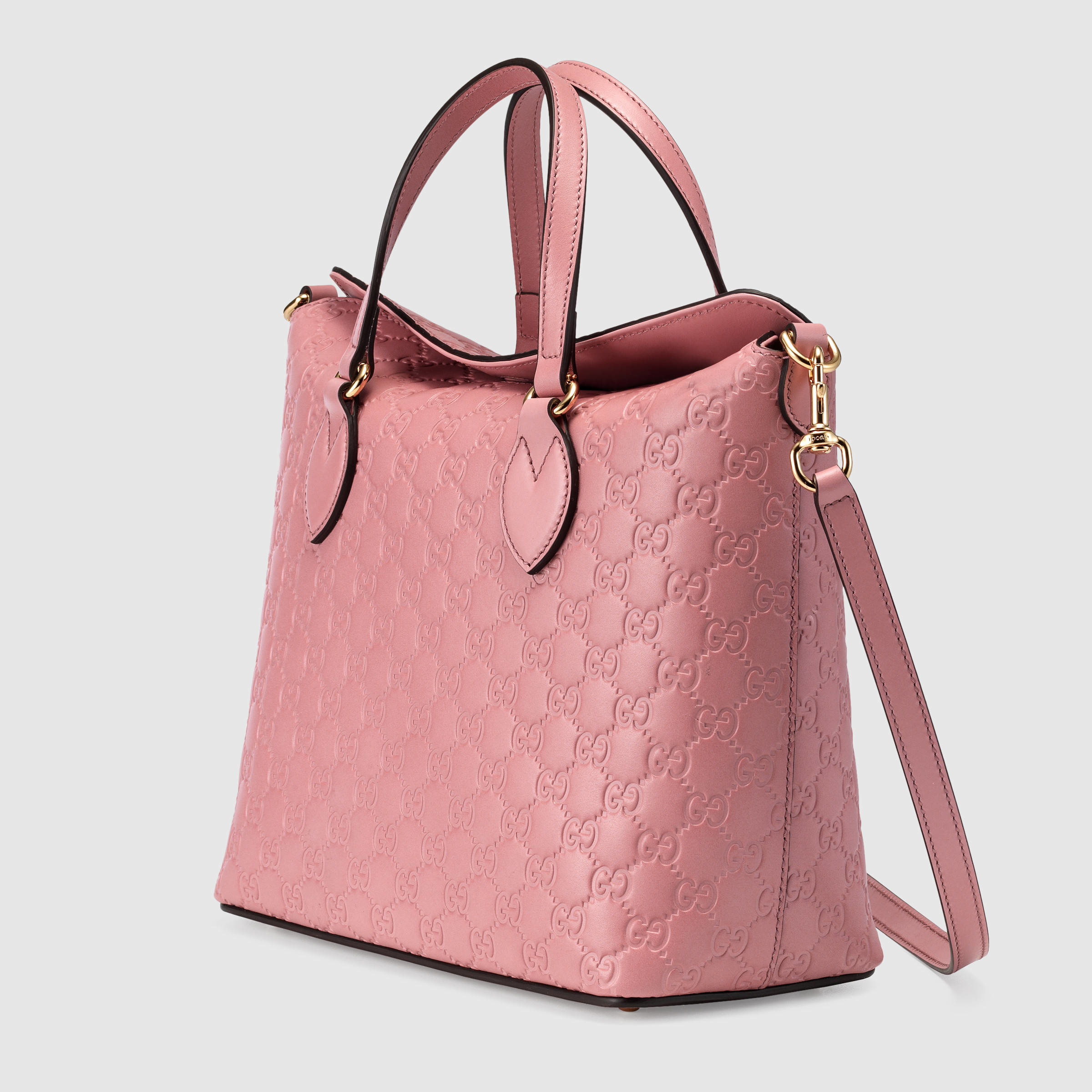 pink leather gucci purse