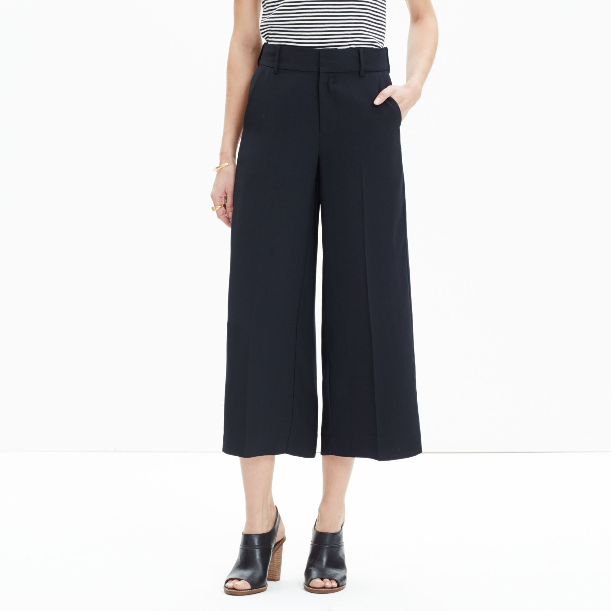 madewell black wide leg pants