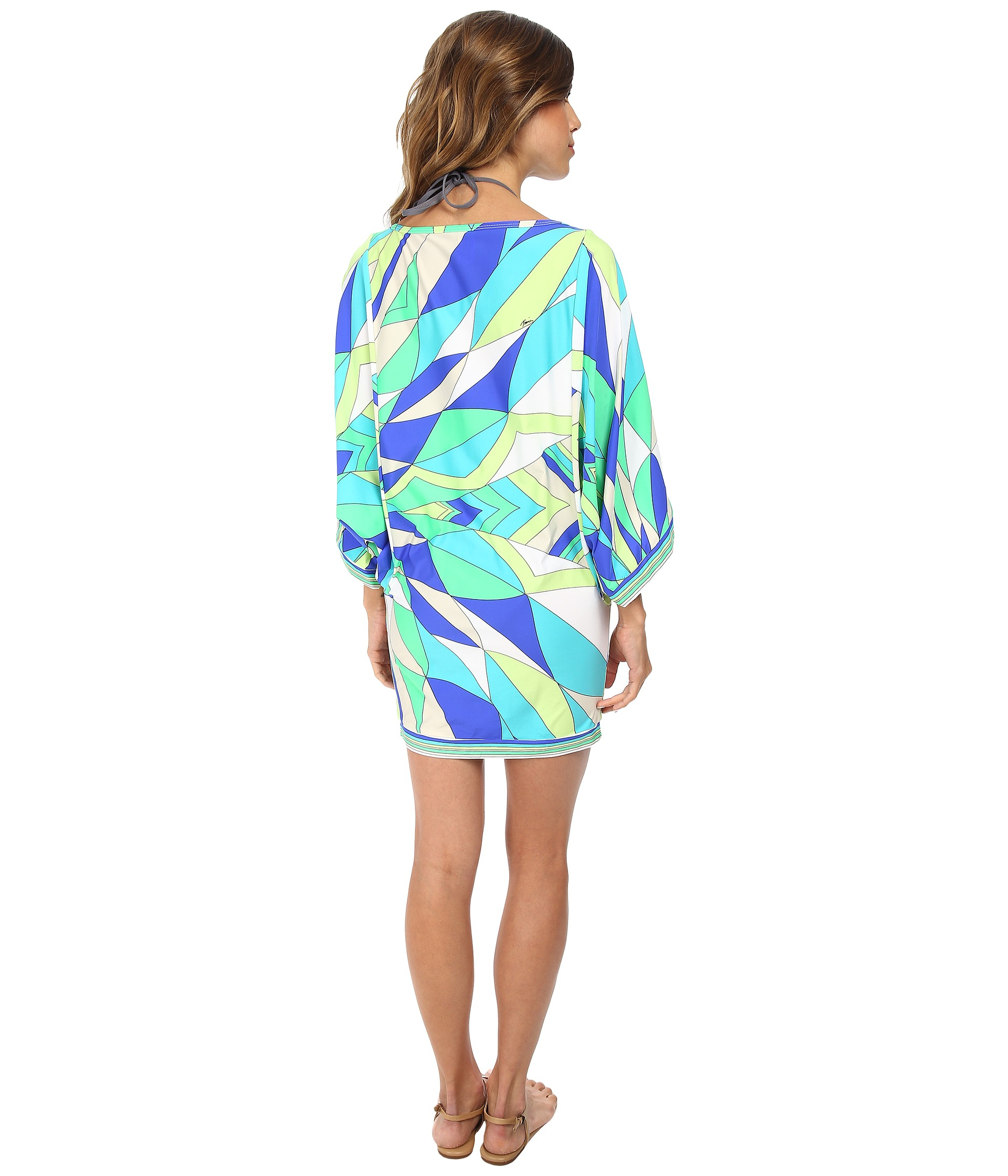 Trina turk Fiji Feathers Covers Tunic CoverUp in Blue Lyst