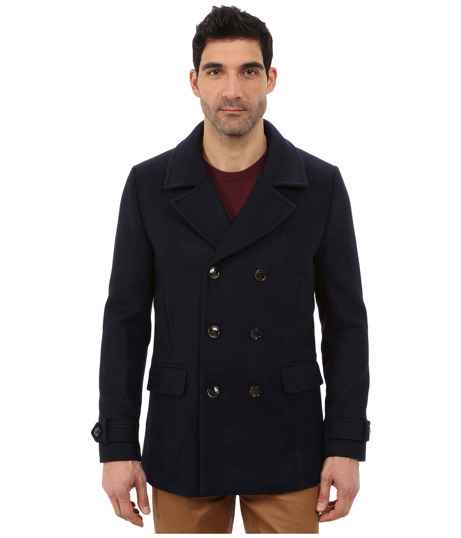 ted baker ossain herringbone peacoat