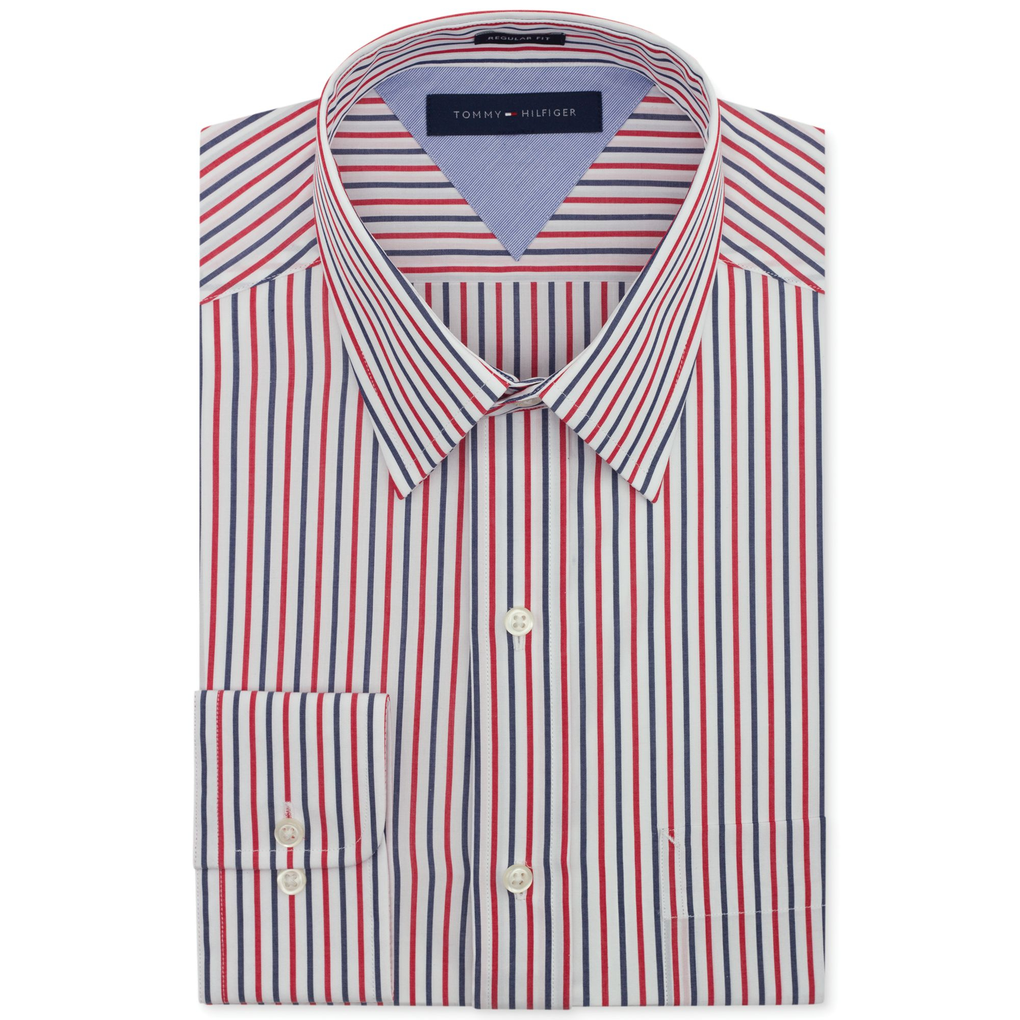 tommy hilfiger red striped shirt