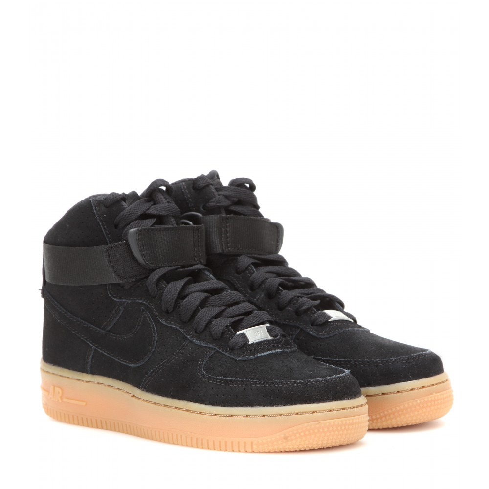 Cambiarse de ropa Sotavento rompecabezas Nike Air Force 1 Suede High-top Sneakers in Black | Lyst