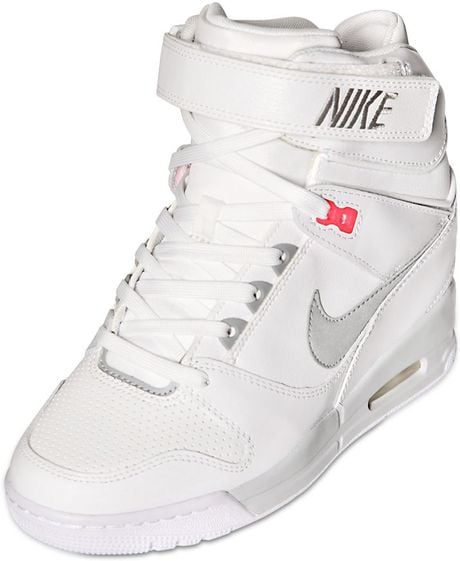 Nike Air Revolution Sky High Top Sneakers in White | Lyst