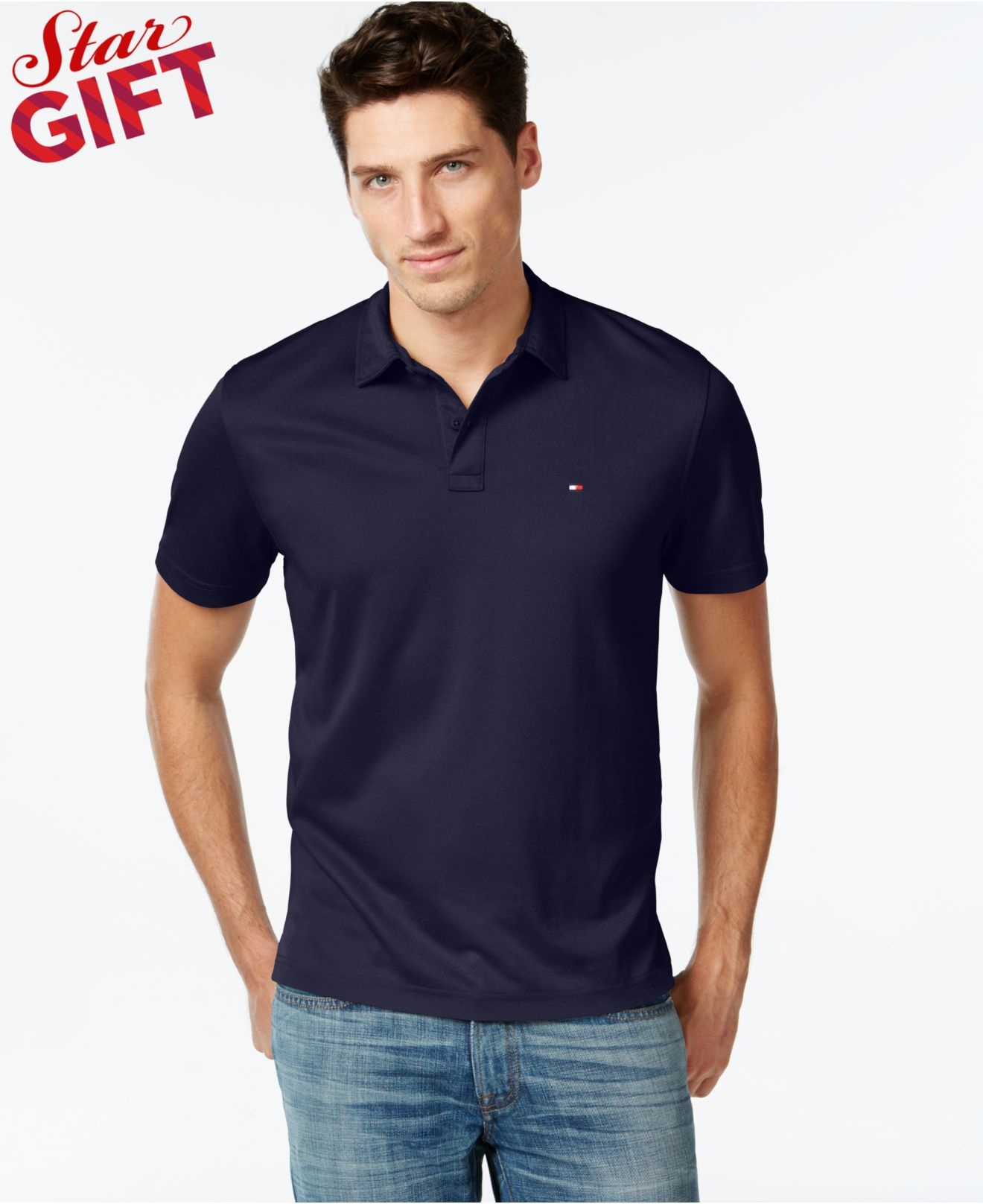 navy tommy hilfiger polo