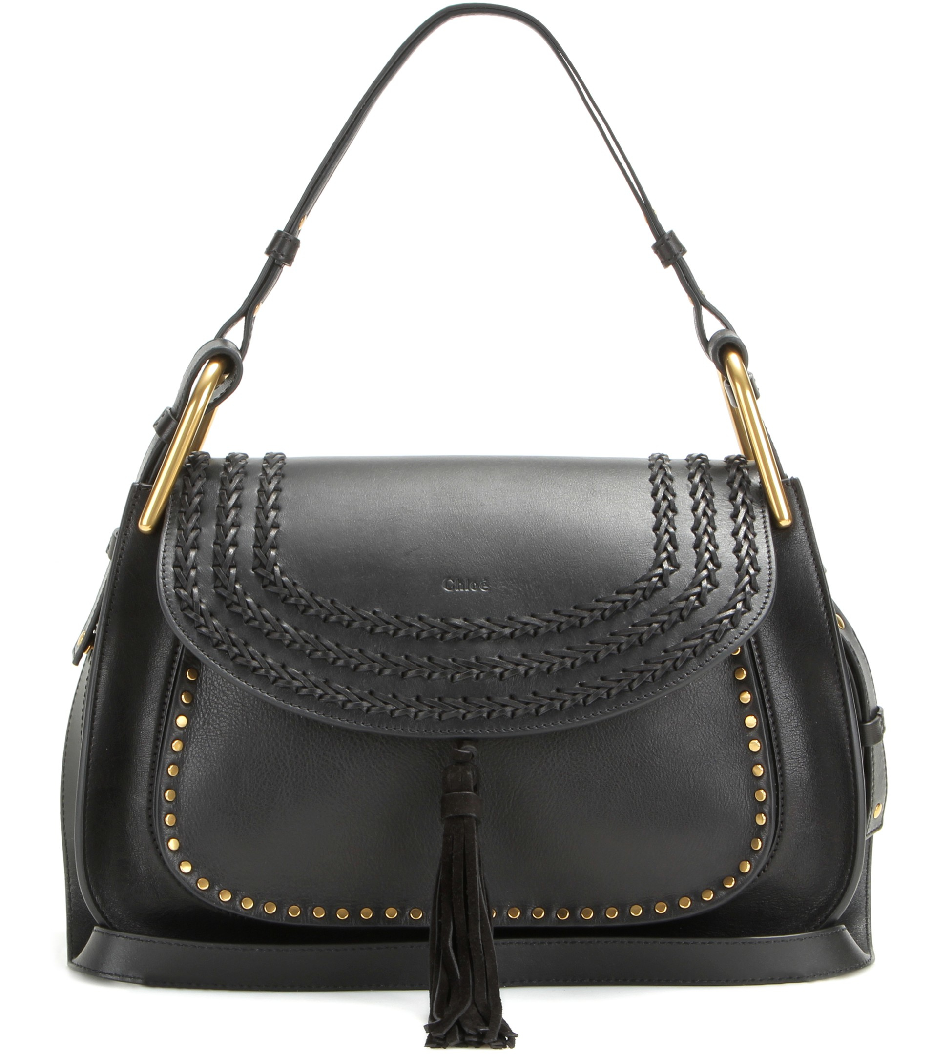 Chloé Hudson Leather Shoulder Bag in Black - Lyst