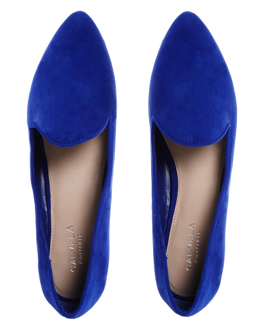 Carvela kurt geiger Maisy Colbalt Flat Shoe in Blue | Lyst