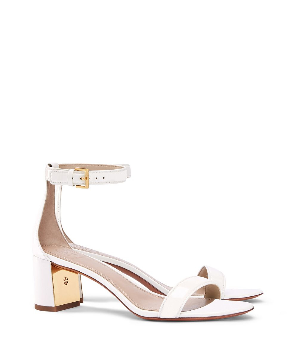 tory burch white heels
