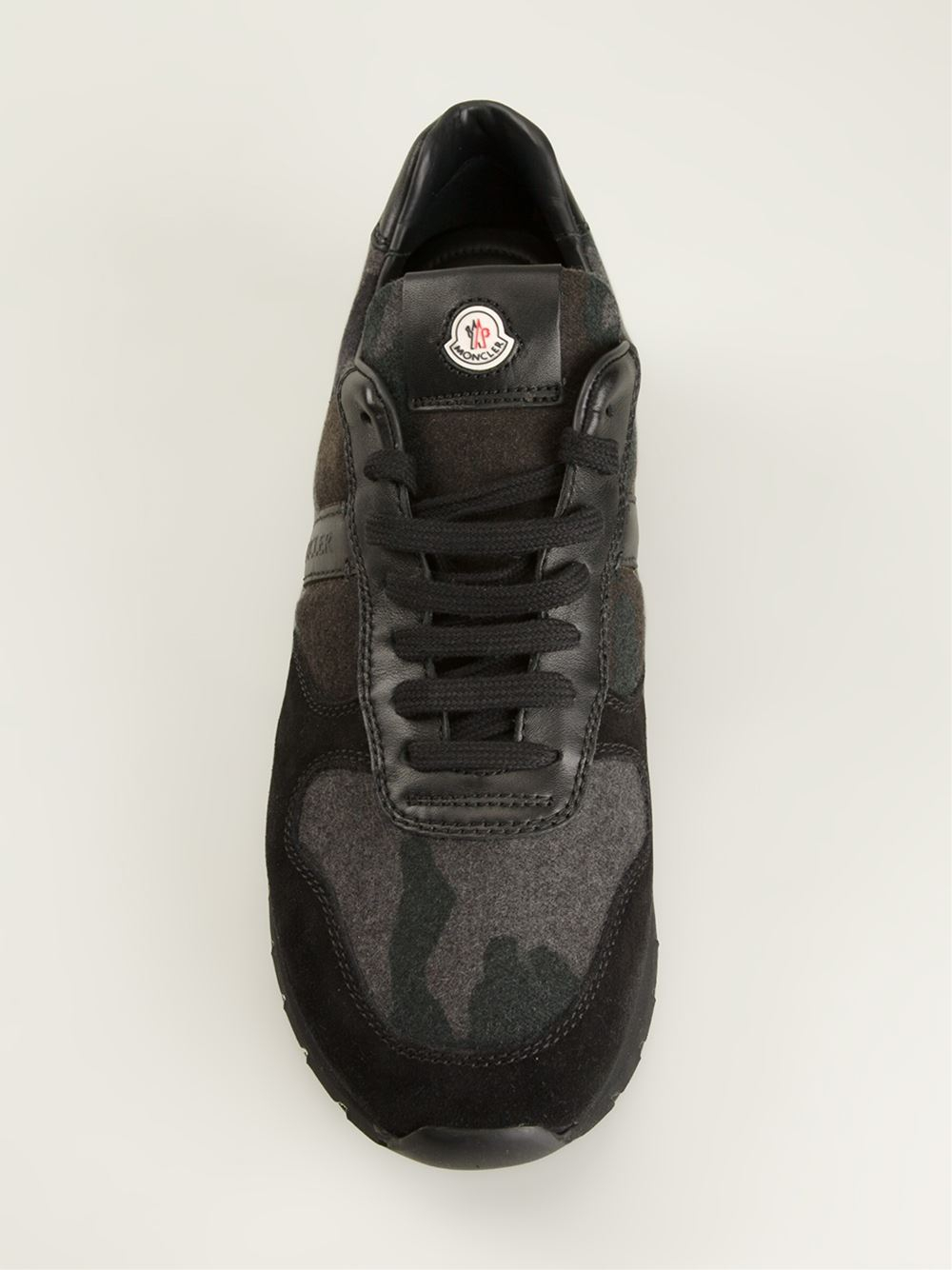 Moncler Contrast Camouflage Trainers in 