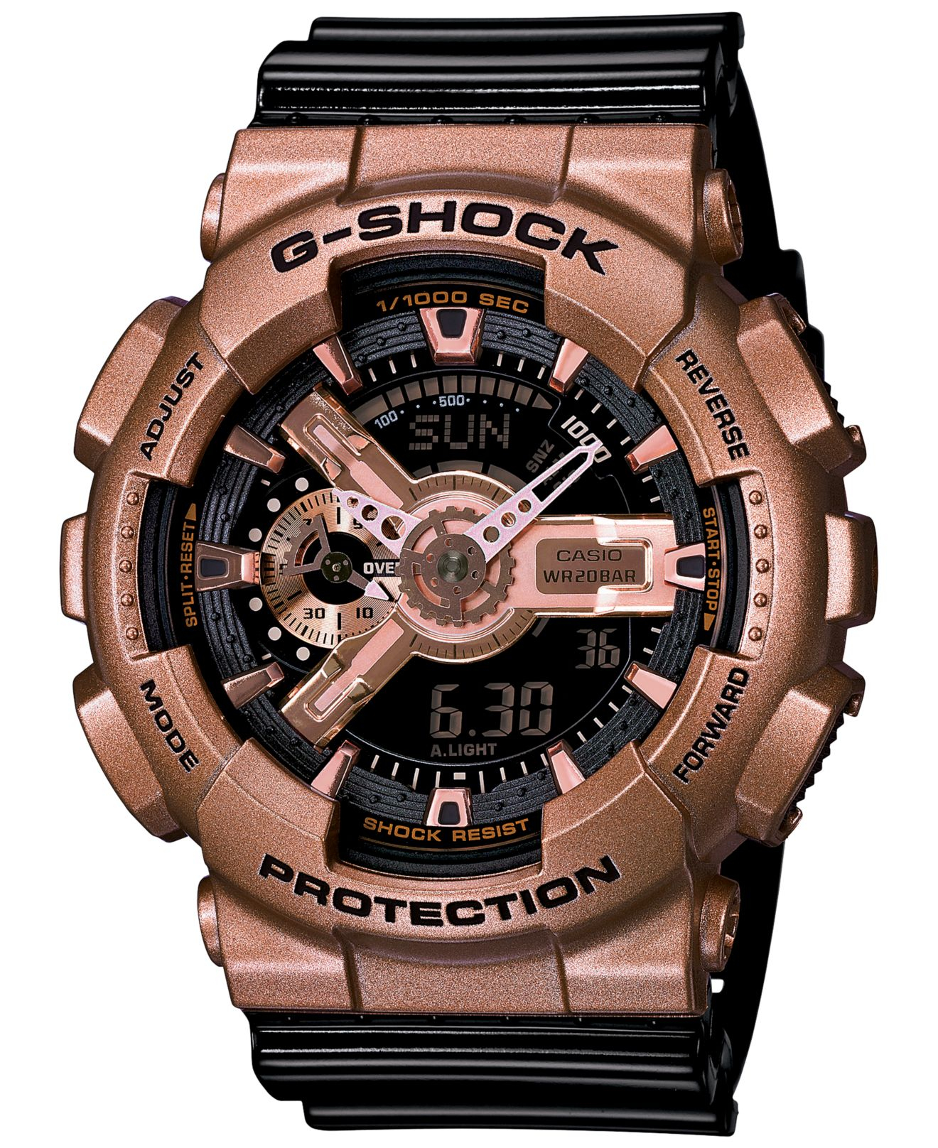 G-Shock Men's Analog-digital Black Resin Strap Watch 55x51mm Ga110gd