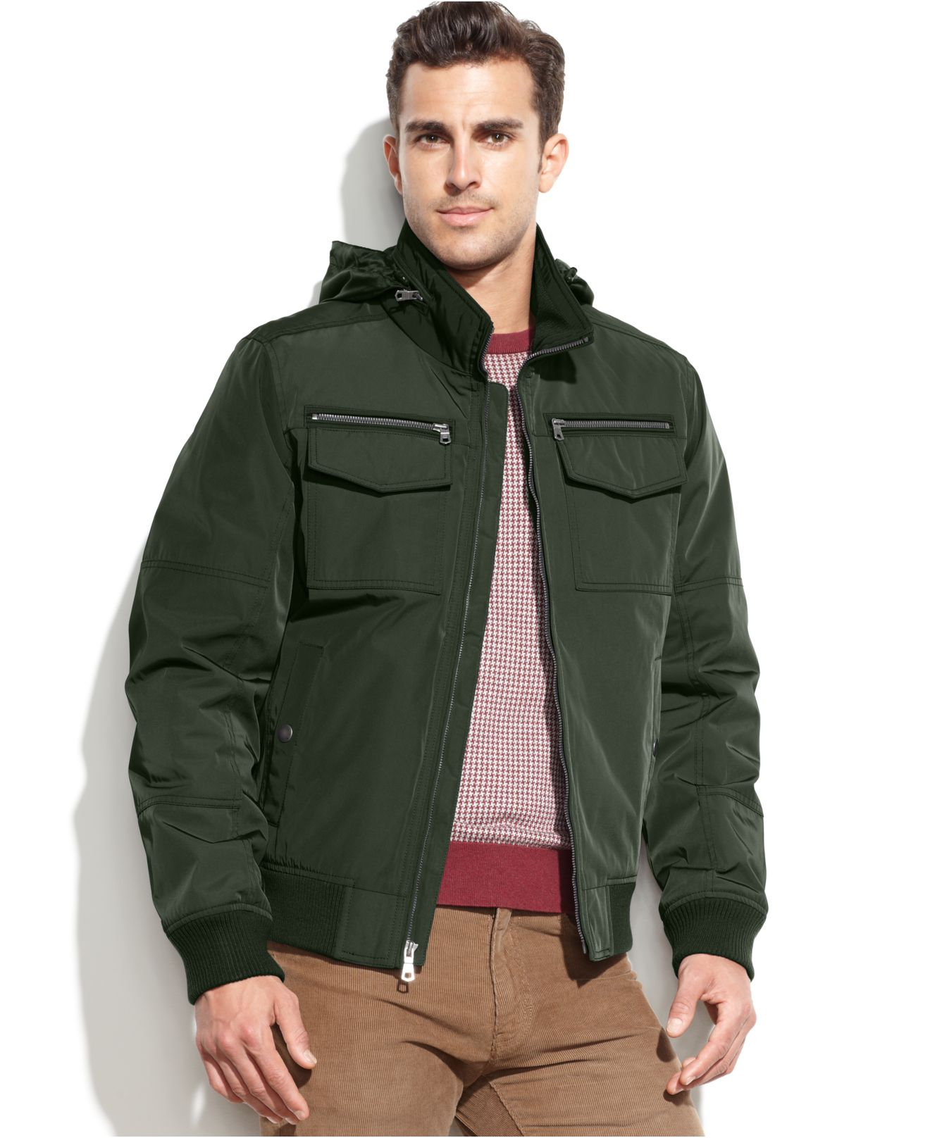 tommy hilfiger army green jacket
