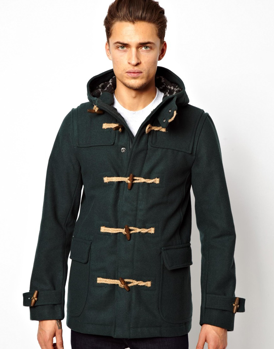 pull and bear green coat