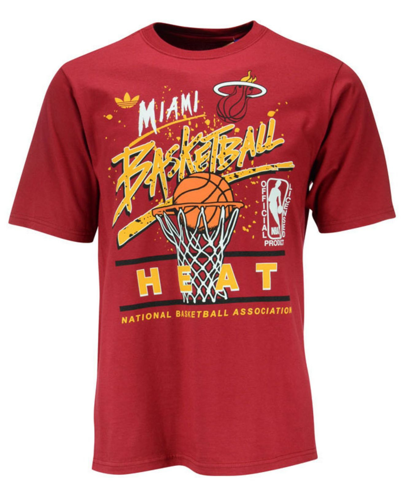 Adidas Men'S Miami Heat Originals Throwback TShirt in Purple for Men