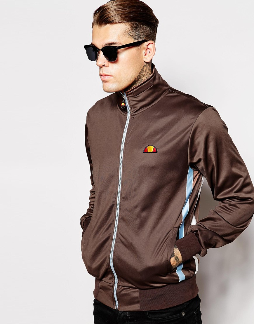 Ellesse Reissue Track Jacket in Brown for Men Lyst
