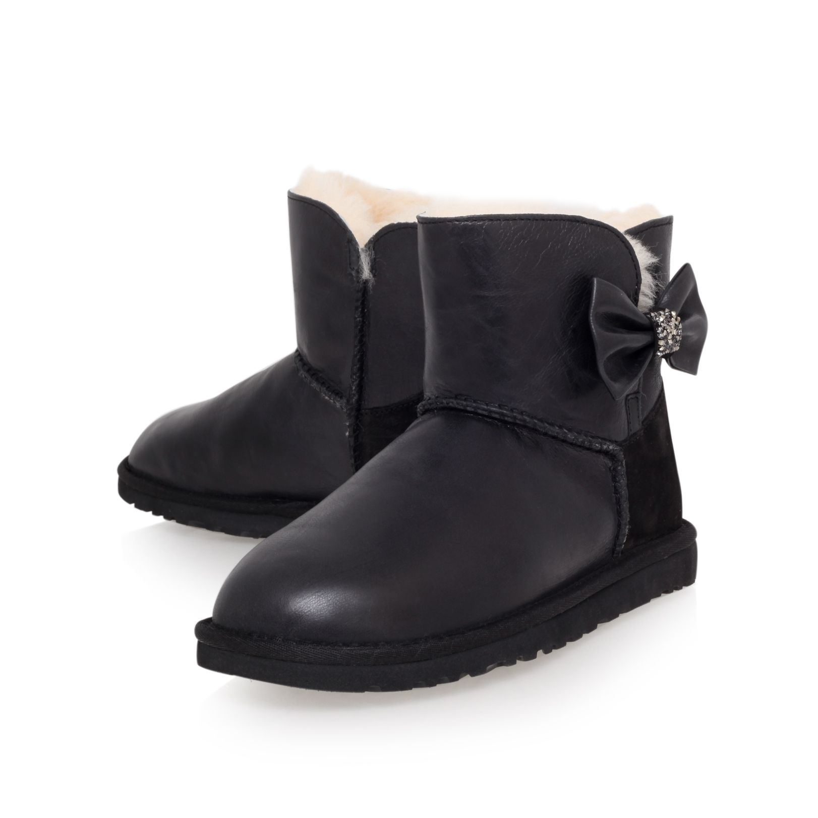 Ugg Mini Bailey Bow Crystal in Black | Lyst